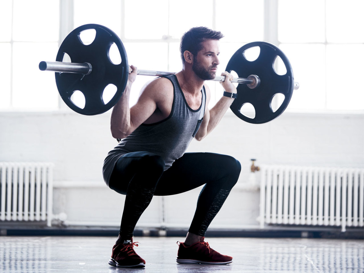 man lifting weight